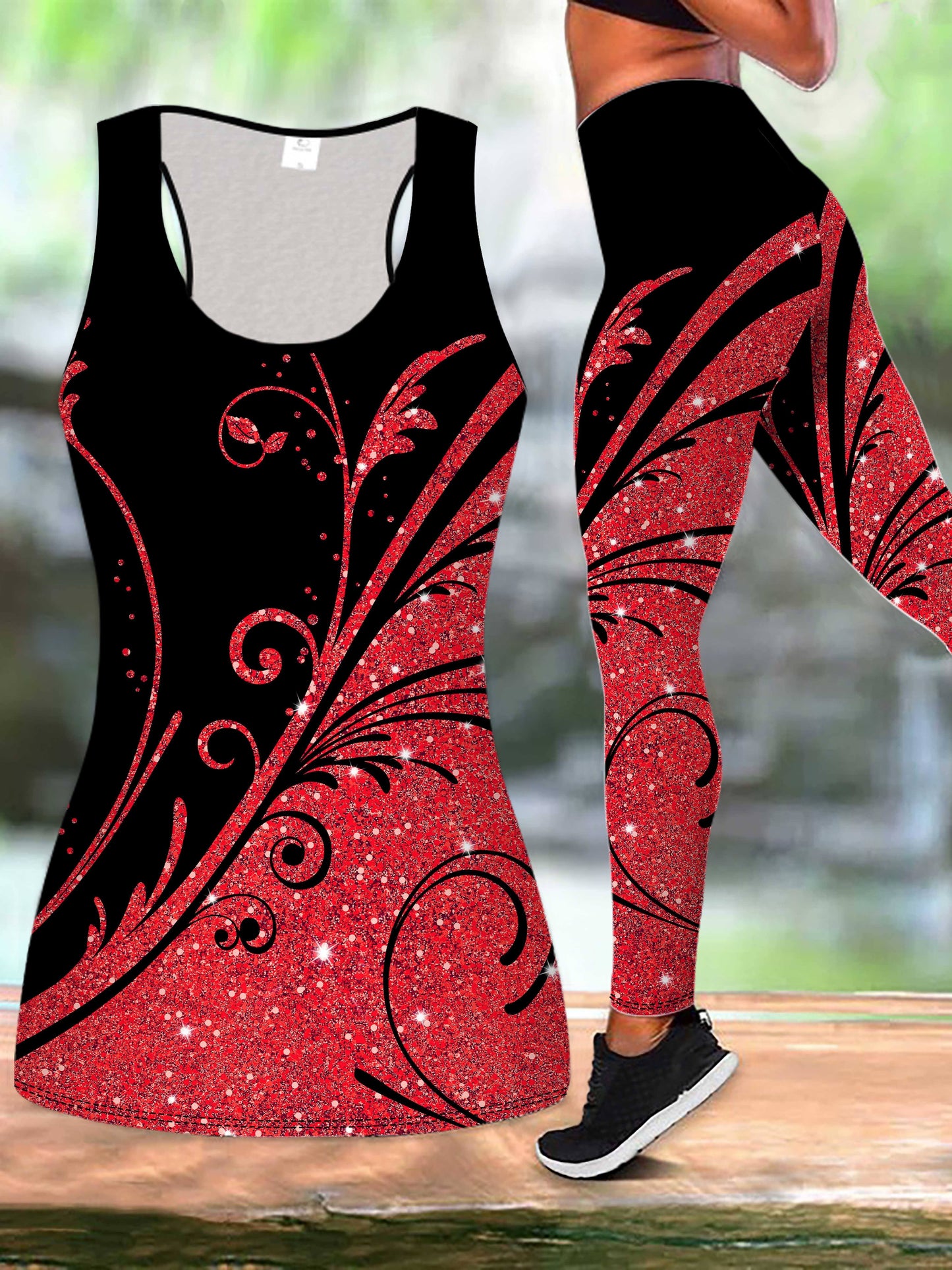 Rhodi7 Floral Print Fitness Set