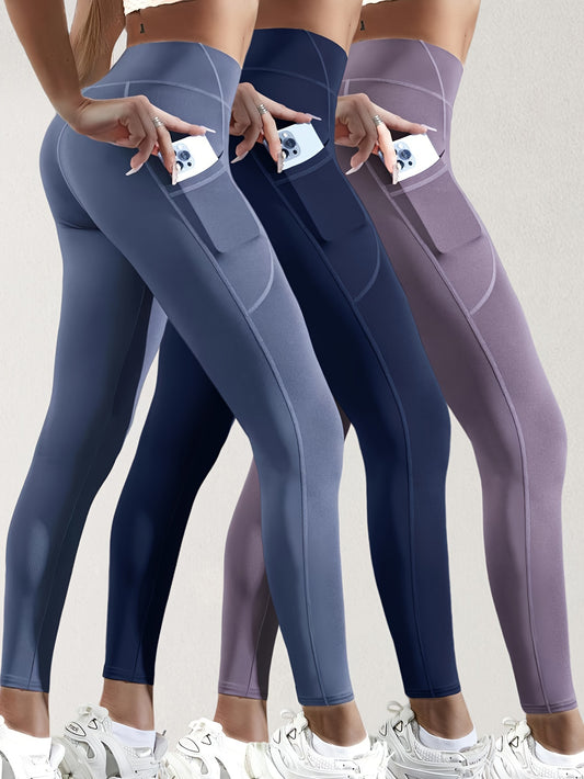 Elena High-Waist Knitted Yoga Pants with Pockets