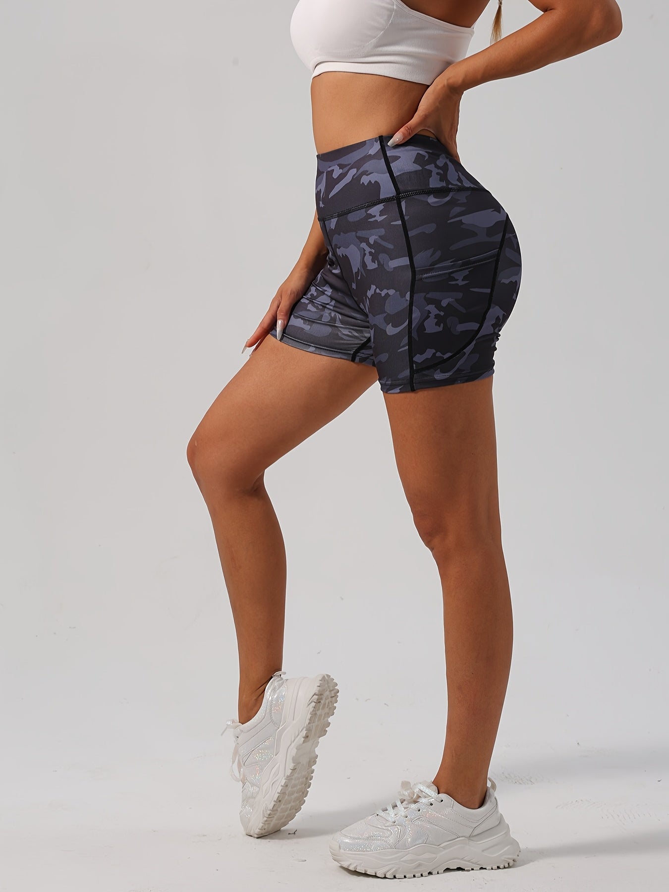 A Set of Five Theodosia Sports Yoga Shorts