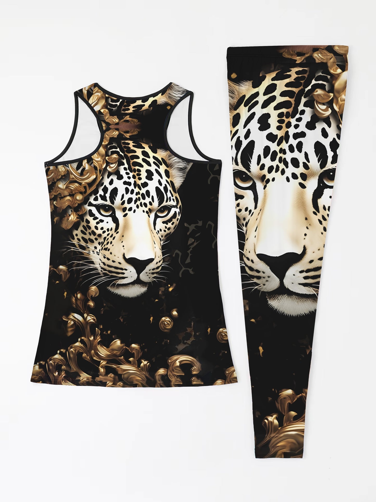 Rhodi6 Leopard Print Fitness Set