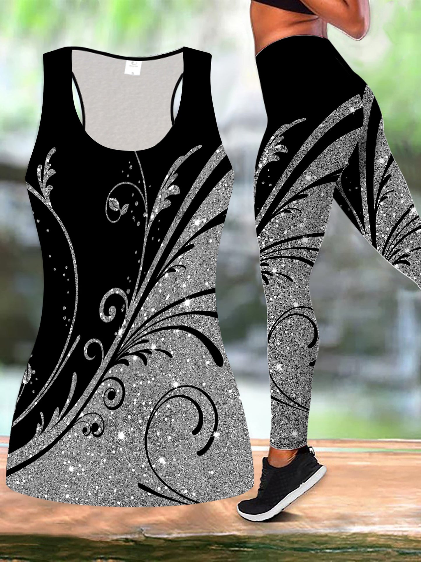 Rhodi7 Floral Print Fitness Set