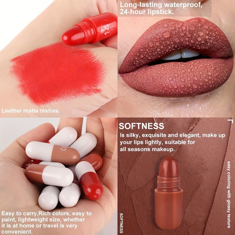 Long-Lasting Velvet Matte Capsule Lipstick Set