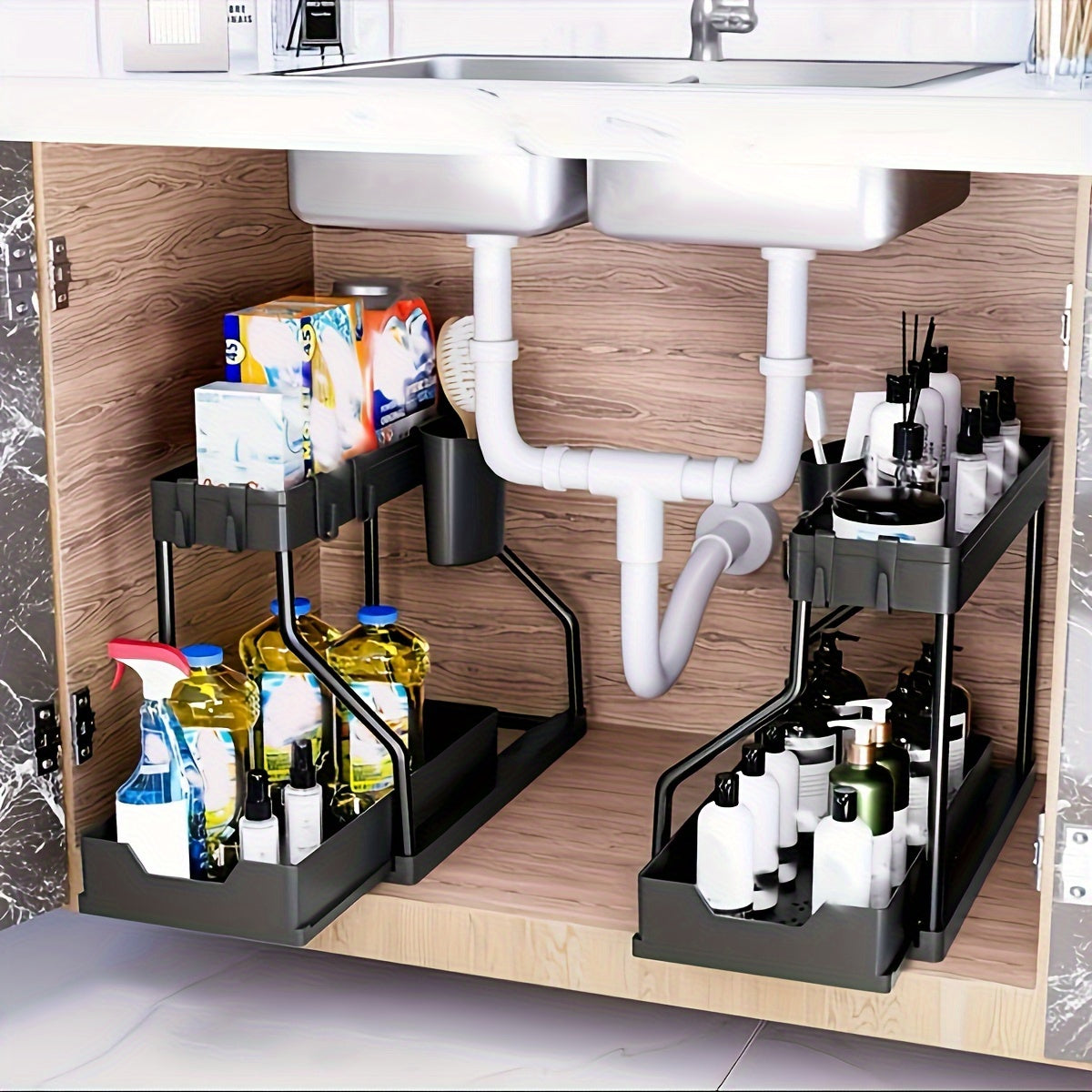 2-Tier Pull-Out Storage Organizer
