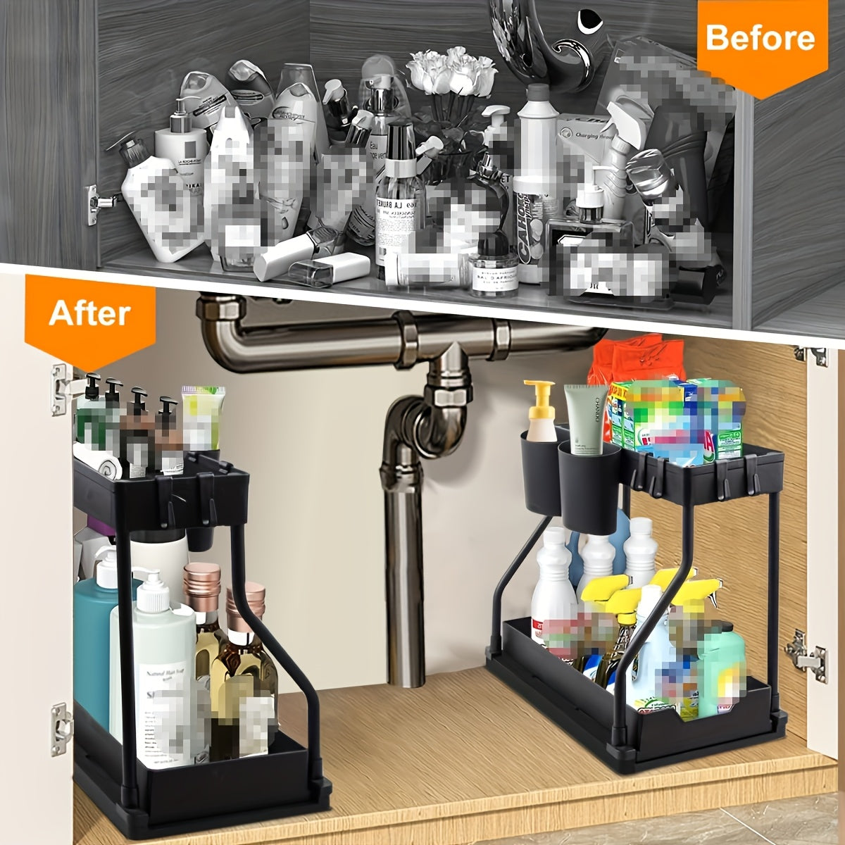 2-Tier Pull-Out Storage Organizer