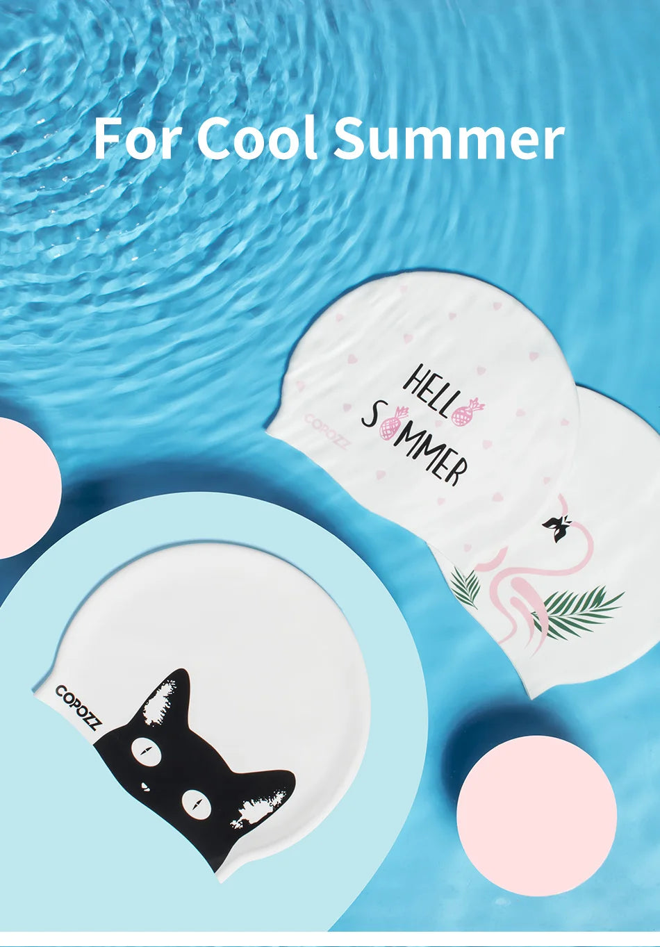 COPOZZ  Silicone Swimming Cap