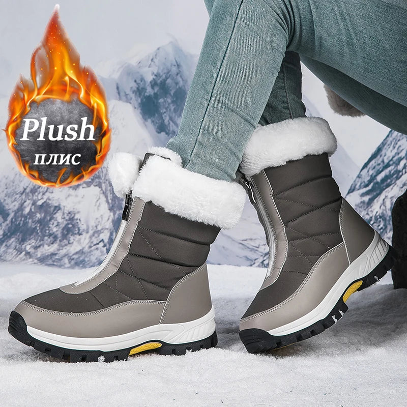 Lamis Plush Snow ZIP Boots