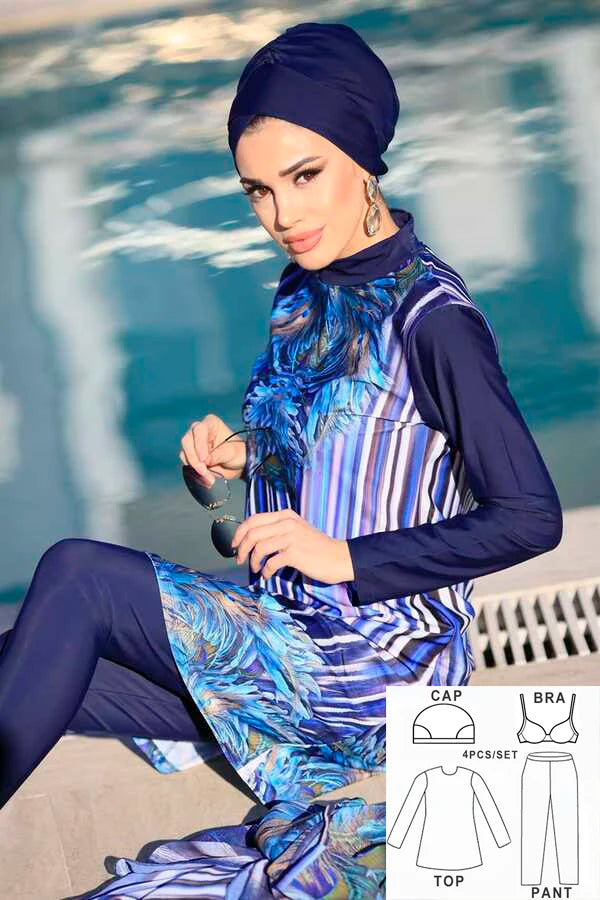 Fattouma Floral Modest Burkini