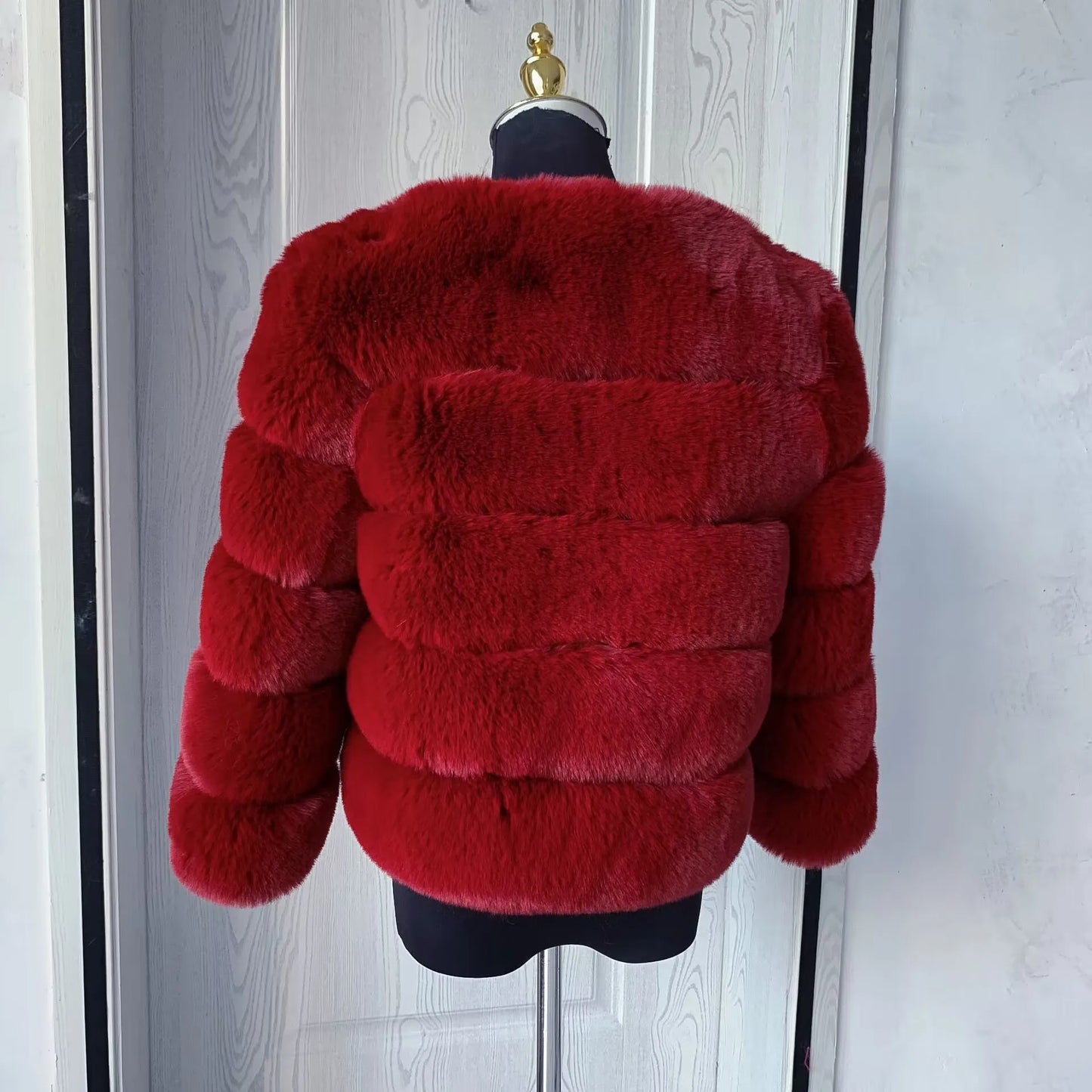 fox fur fluffy jacket
