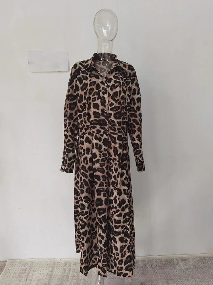 ZMEENNA Fashion Leopard Print Dress