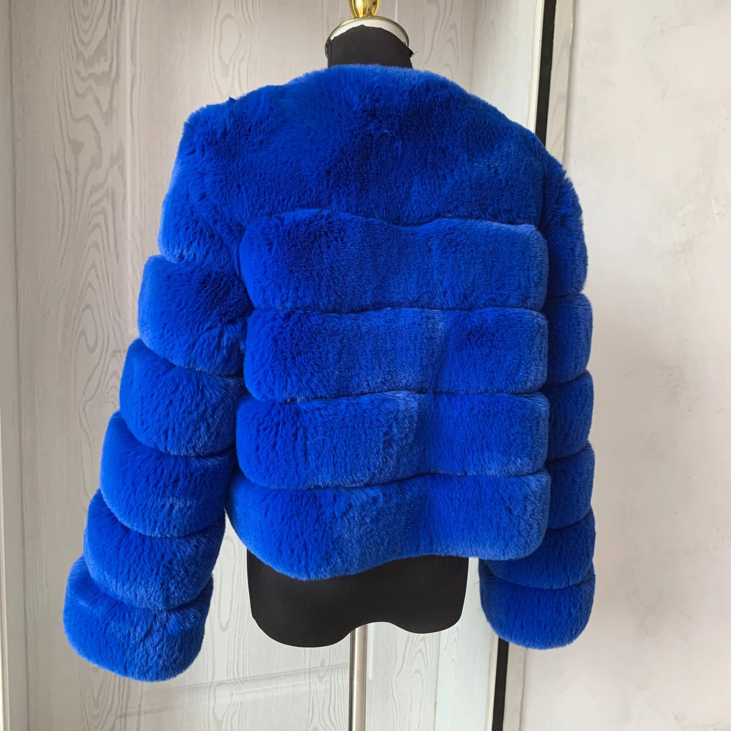 fox fur fluffy jacket