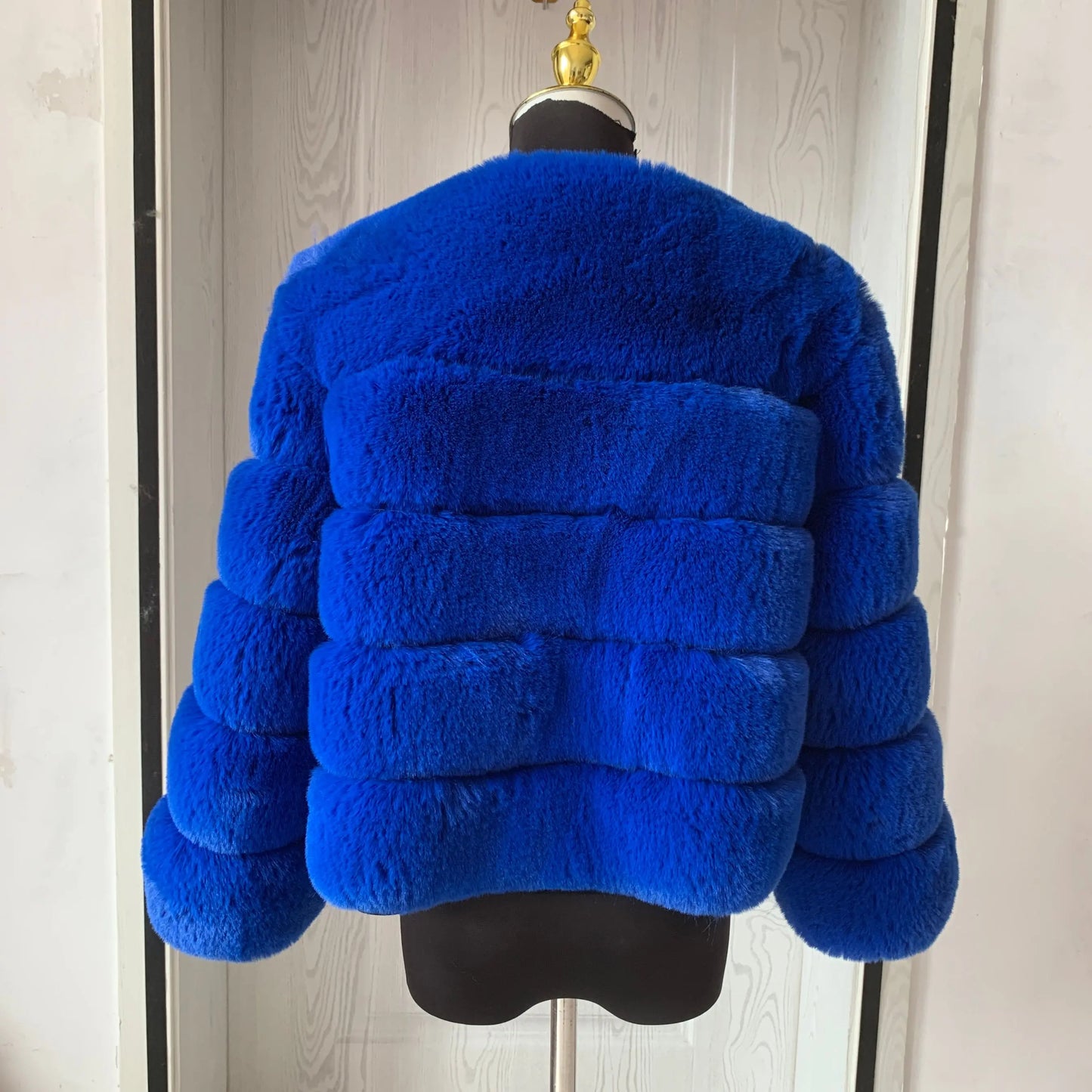 fox fur fluffy jacket