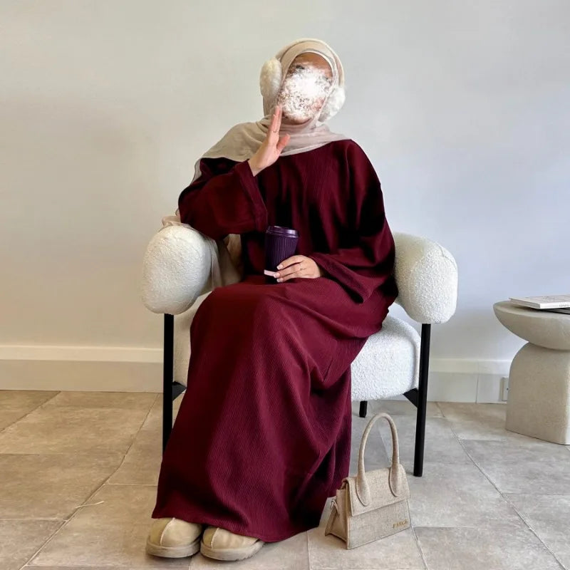 Asala Corduroy Abaya Dress