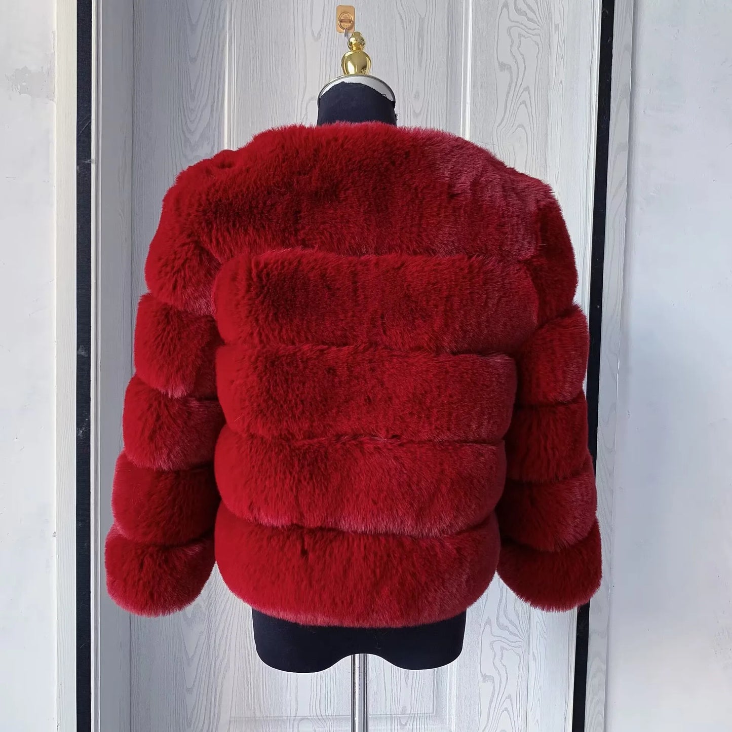 fox fur fluffy jacket