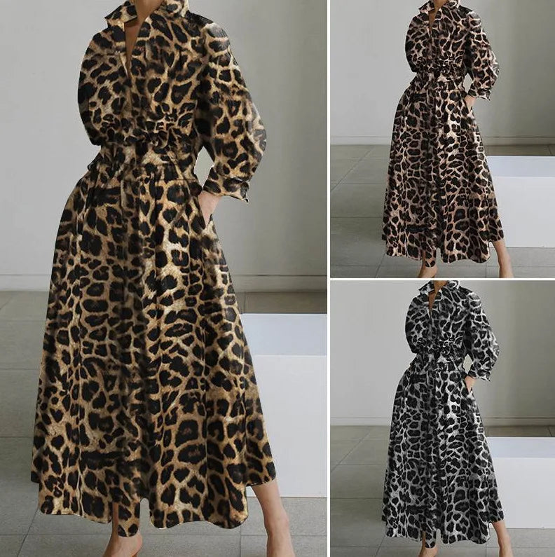 ZMEENNA Fashion Leopard Print Dress