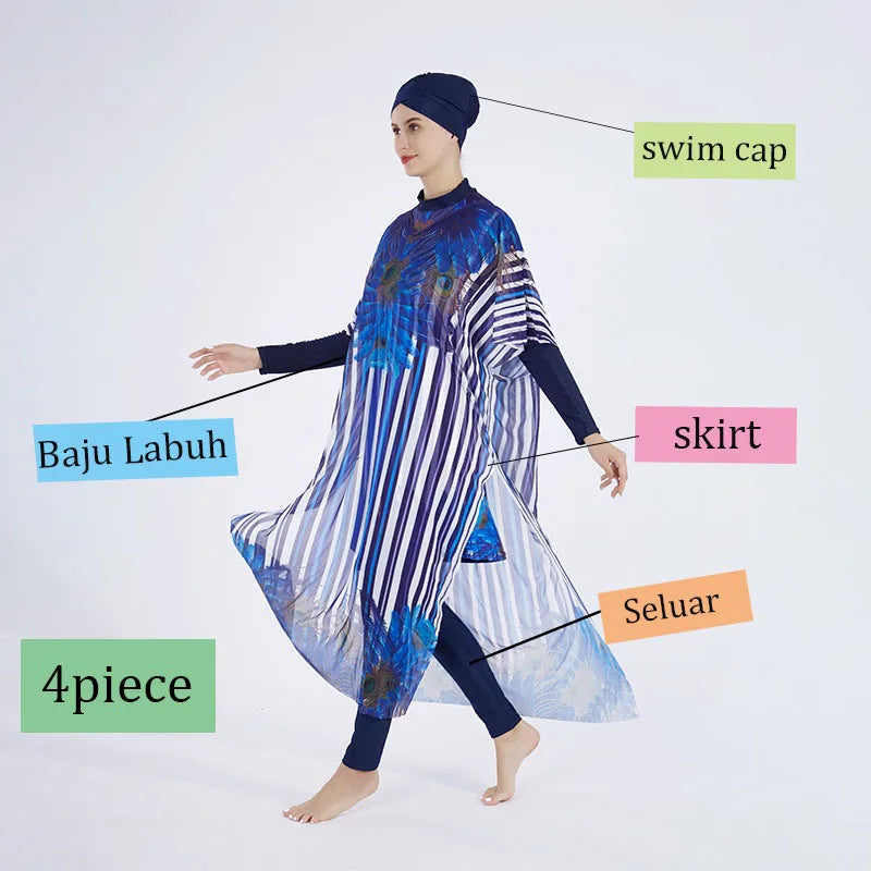 Queen 3/4 Pcs Burkini