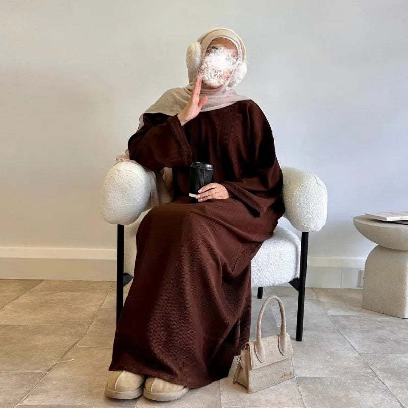 Asala Corduroy Abaya Dress