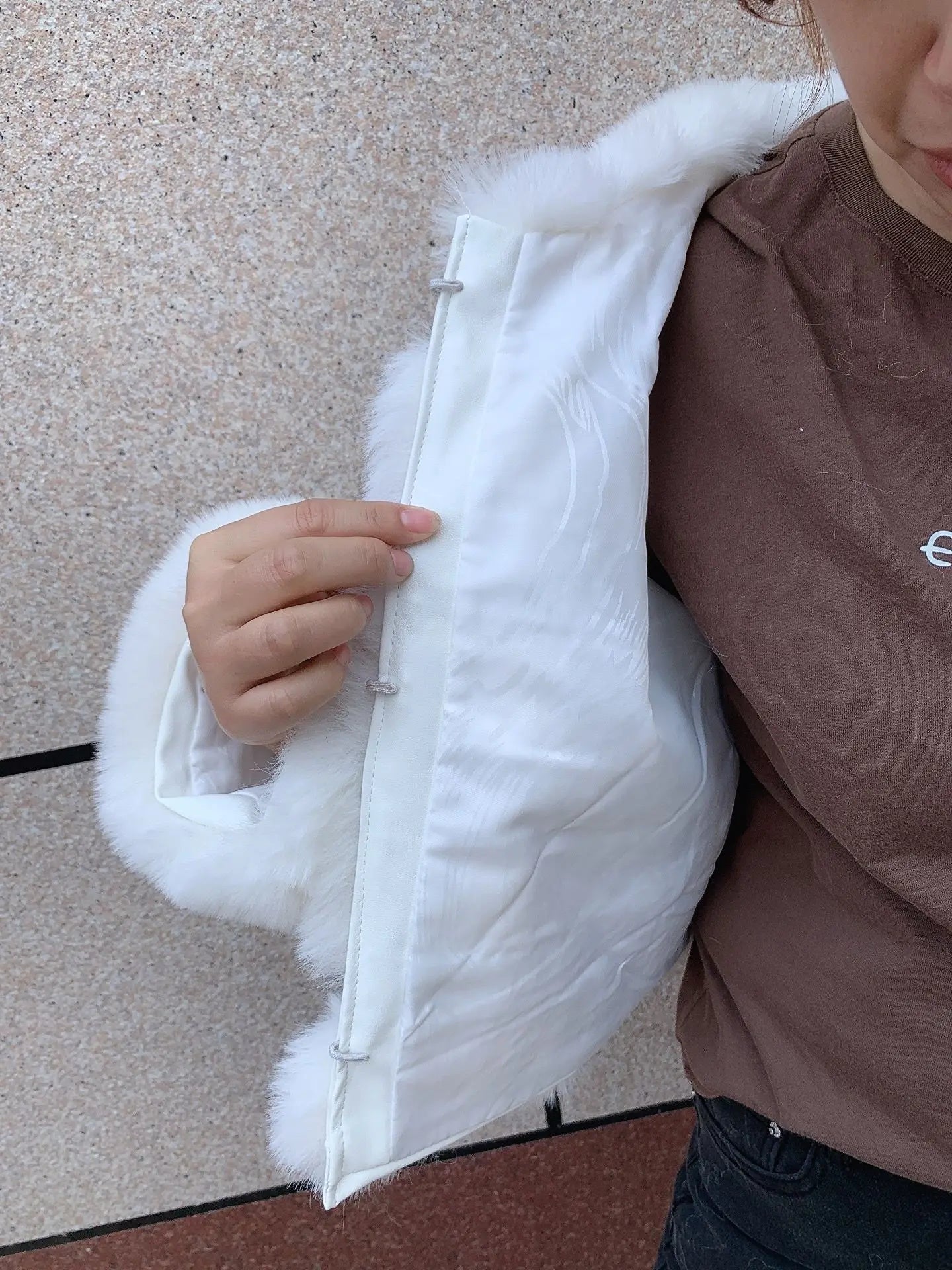 fox fur fluffy jacket