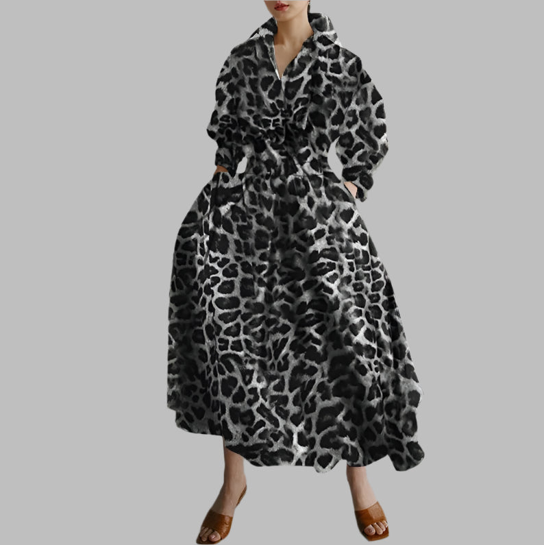 ZMEENNA Fashion Leopard Print Dress