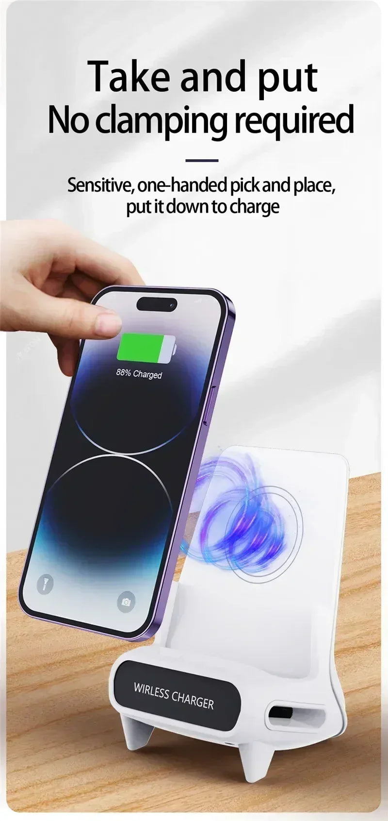 VIKEFON  Phone Holder Wireless Charger