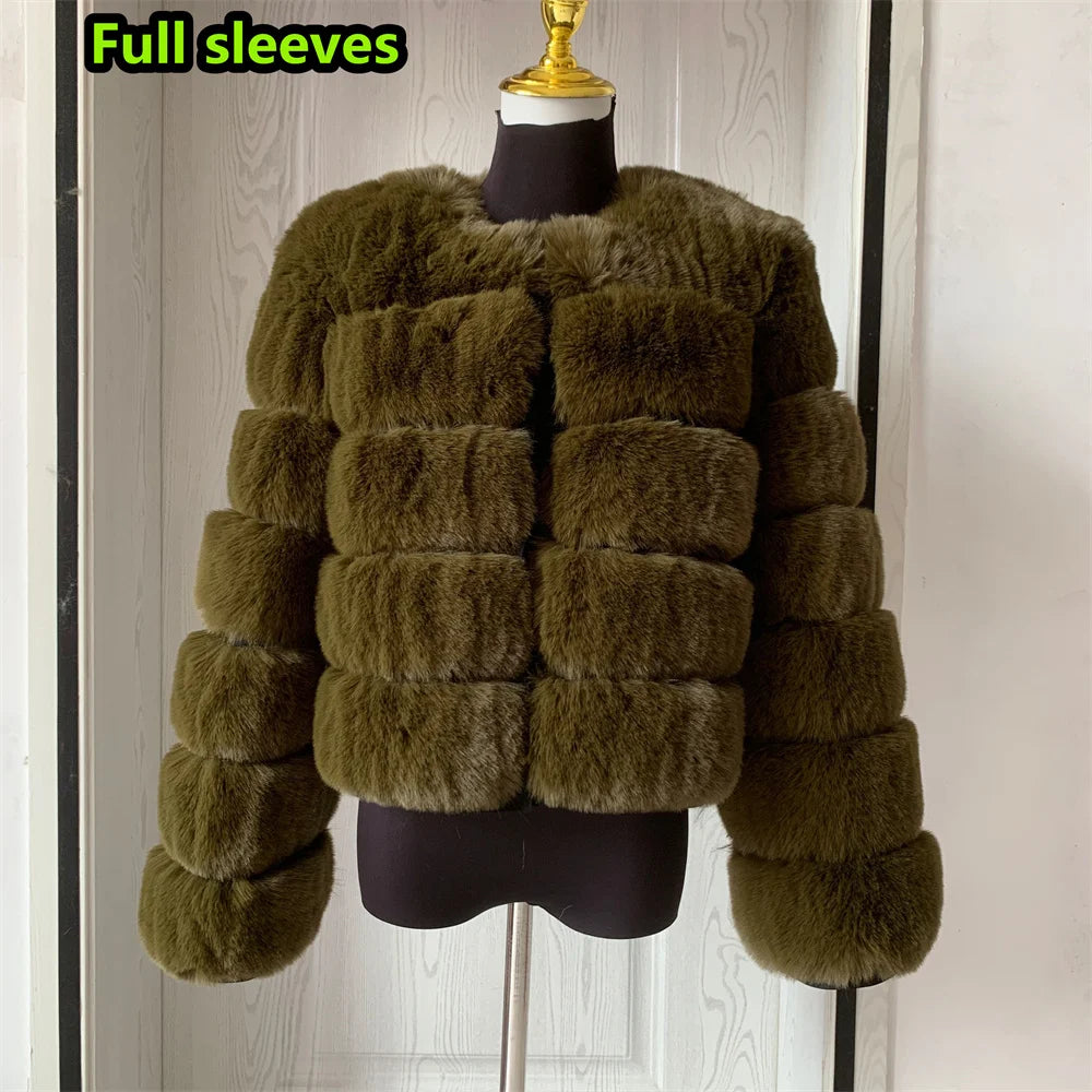fox fur fluffy jacket
