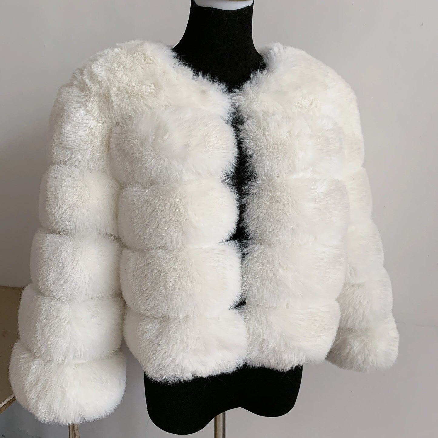 fox fur fluffy jacket