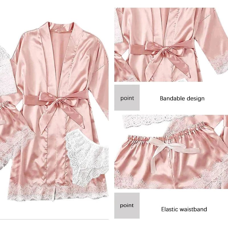 Hanan Four Piece  Sleepwear Set