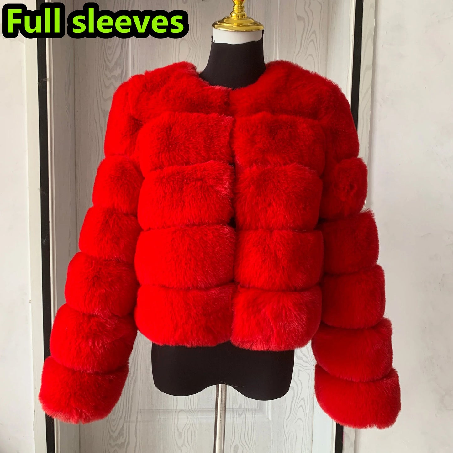 fox fur fluffy jacket