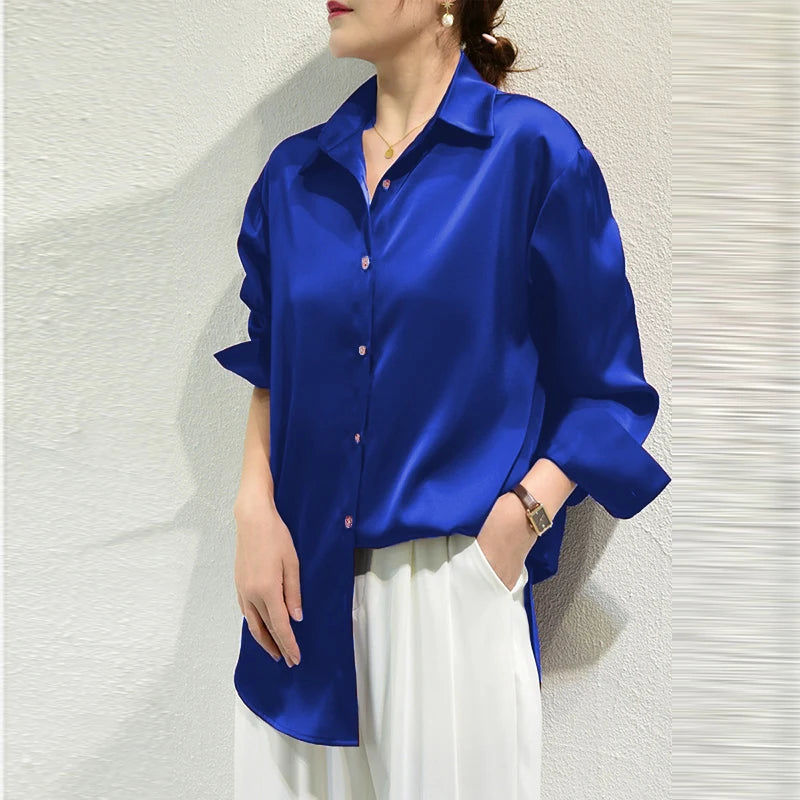 Kawther Satin Finish Shirts And Blouses