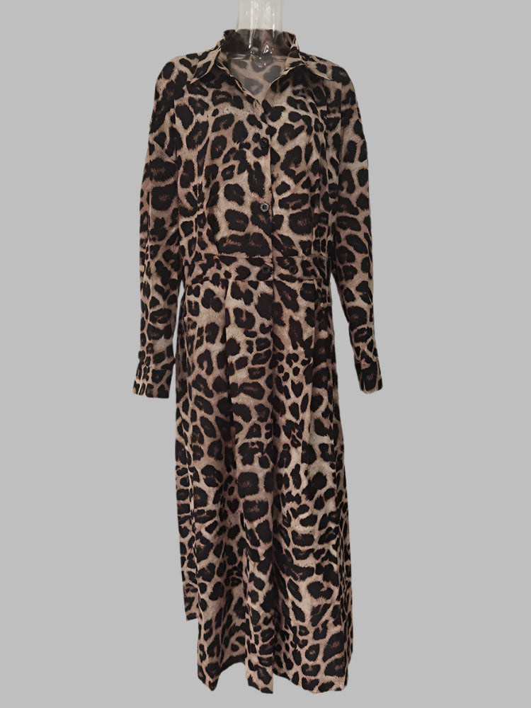 ZMEENNA Fashion Leopard Print Dress