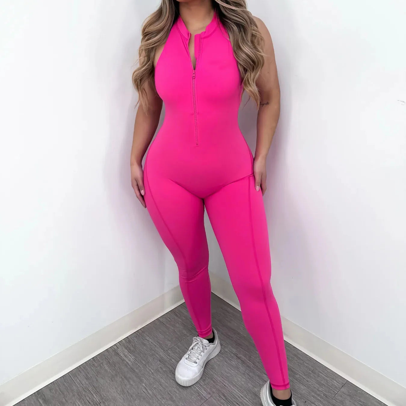 Nervana3  Zipper Padded Yoga Jumpsuit