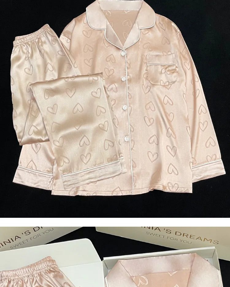 Queen Satin Silk Pajamas