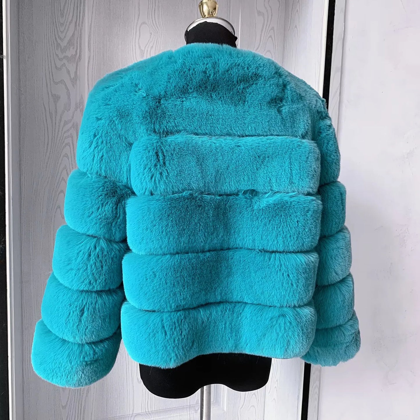 fox fur fluffy jacket