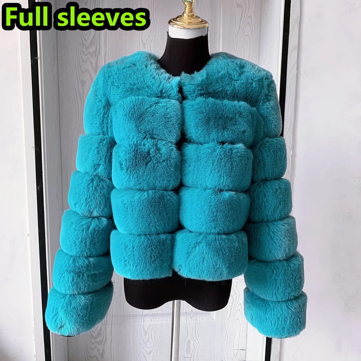 fox fur fluffy jacket