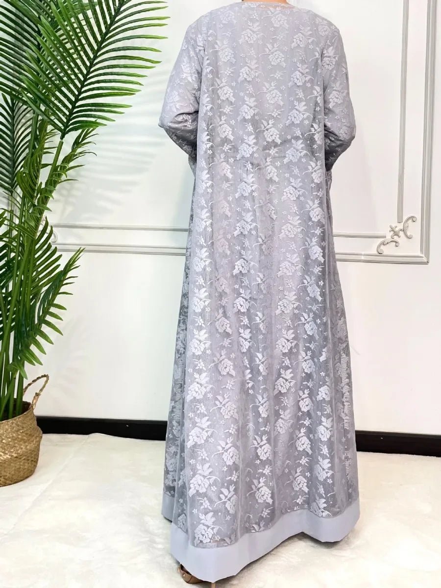 Amara Lace Abaya 2 Piece Set