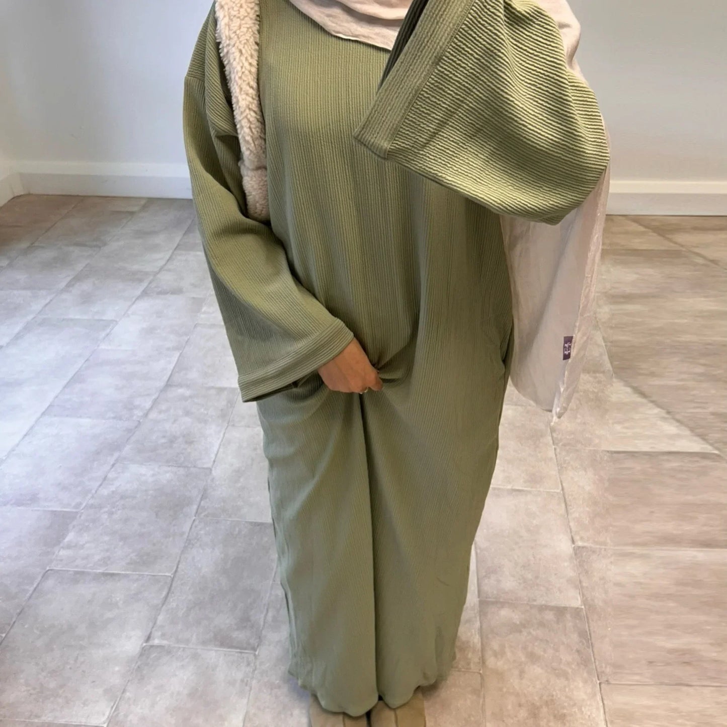 Asala Corduroy Abaya Dress