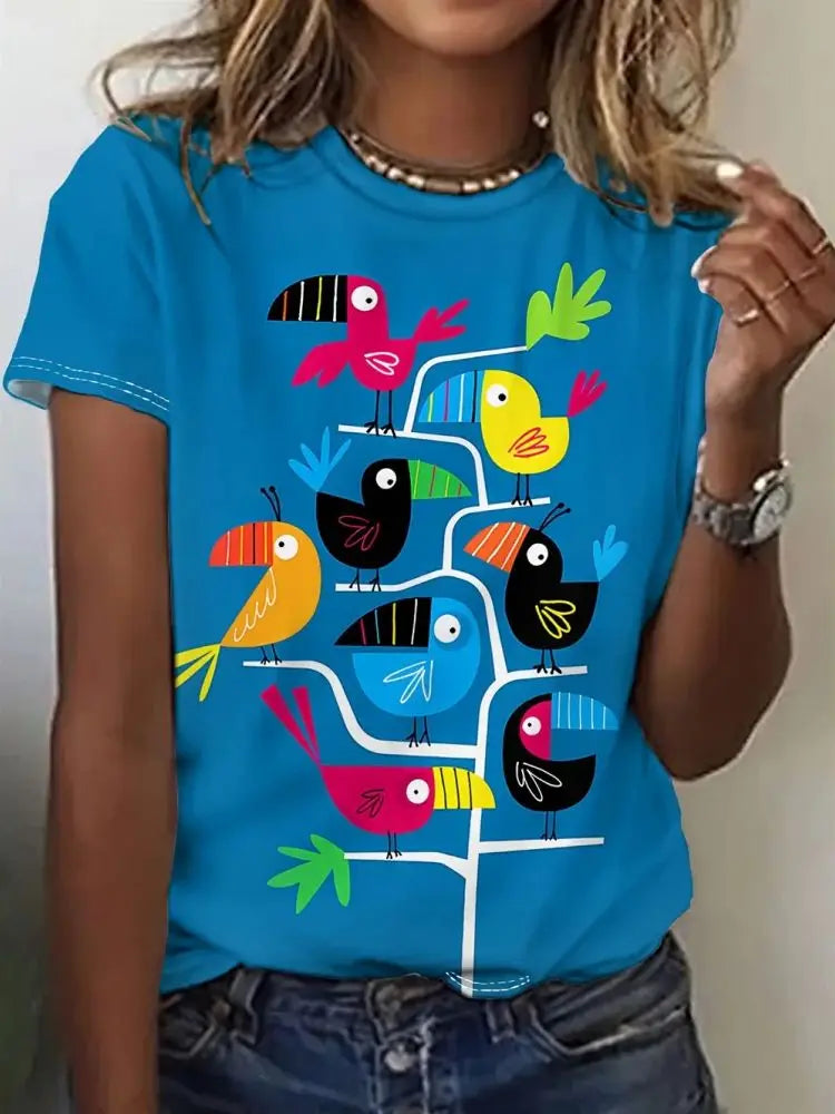 Cute Cat Dog Women's T-Shirts