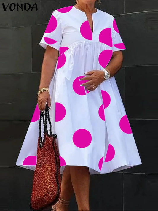 VONDA Polka Dot Dress