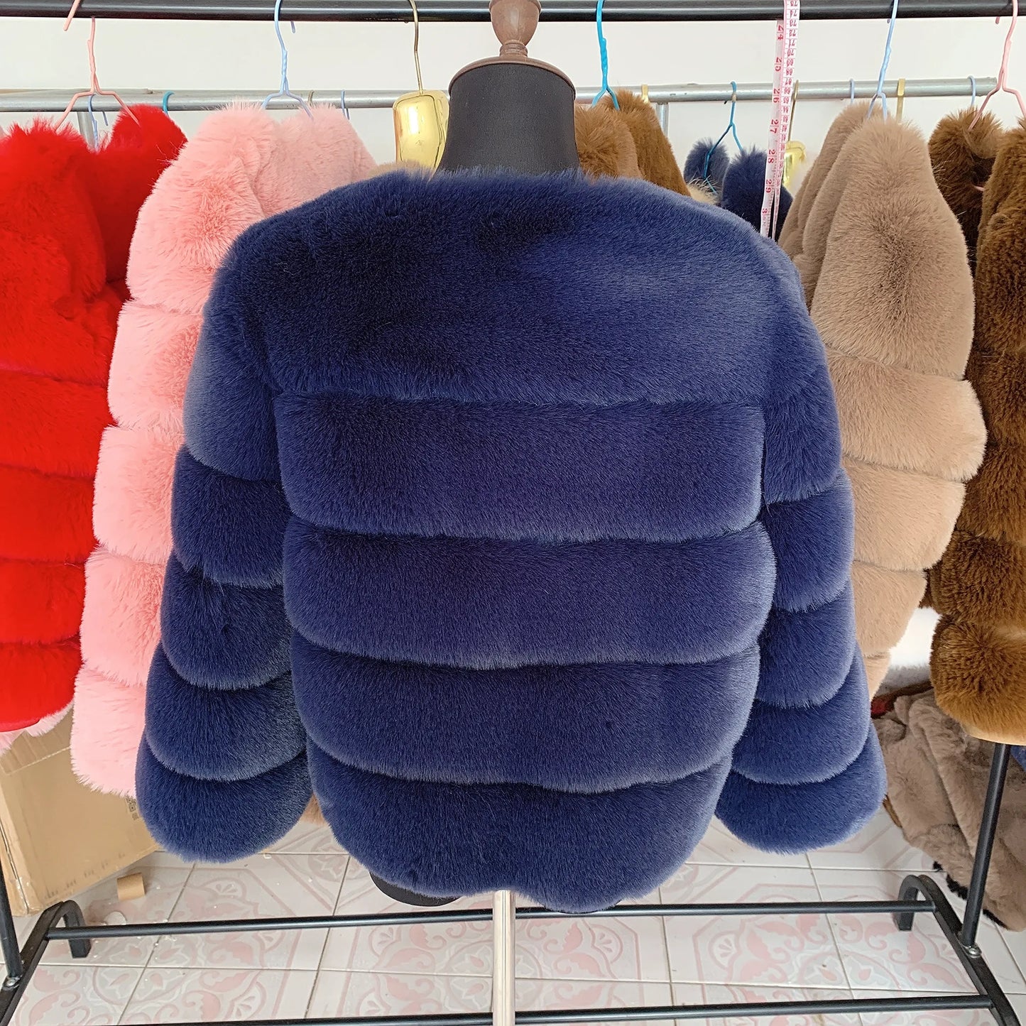 fox fur fluffy jacket