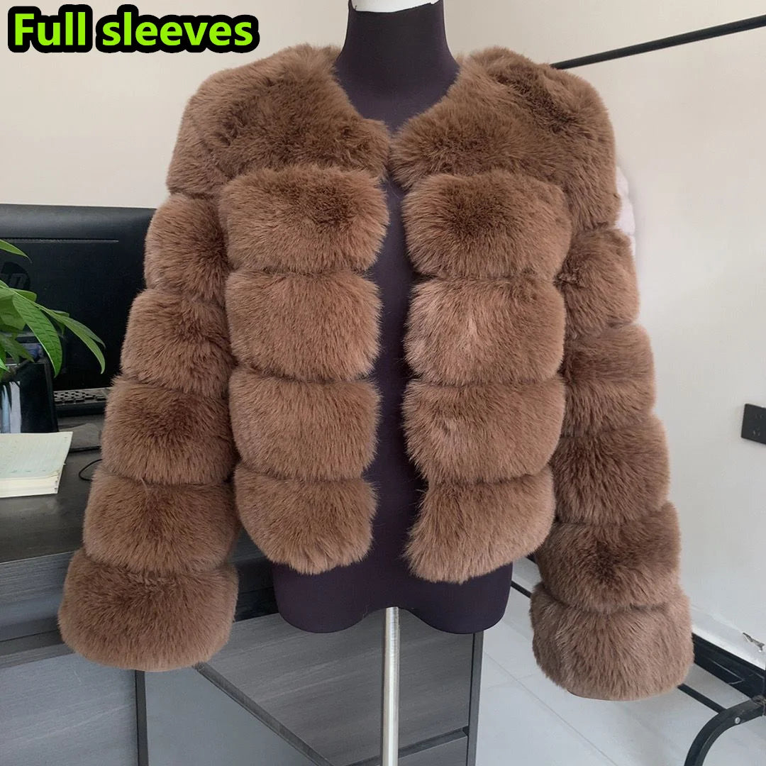 fox fur fluffy jacket