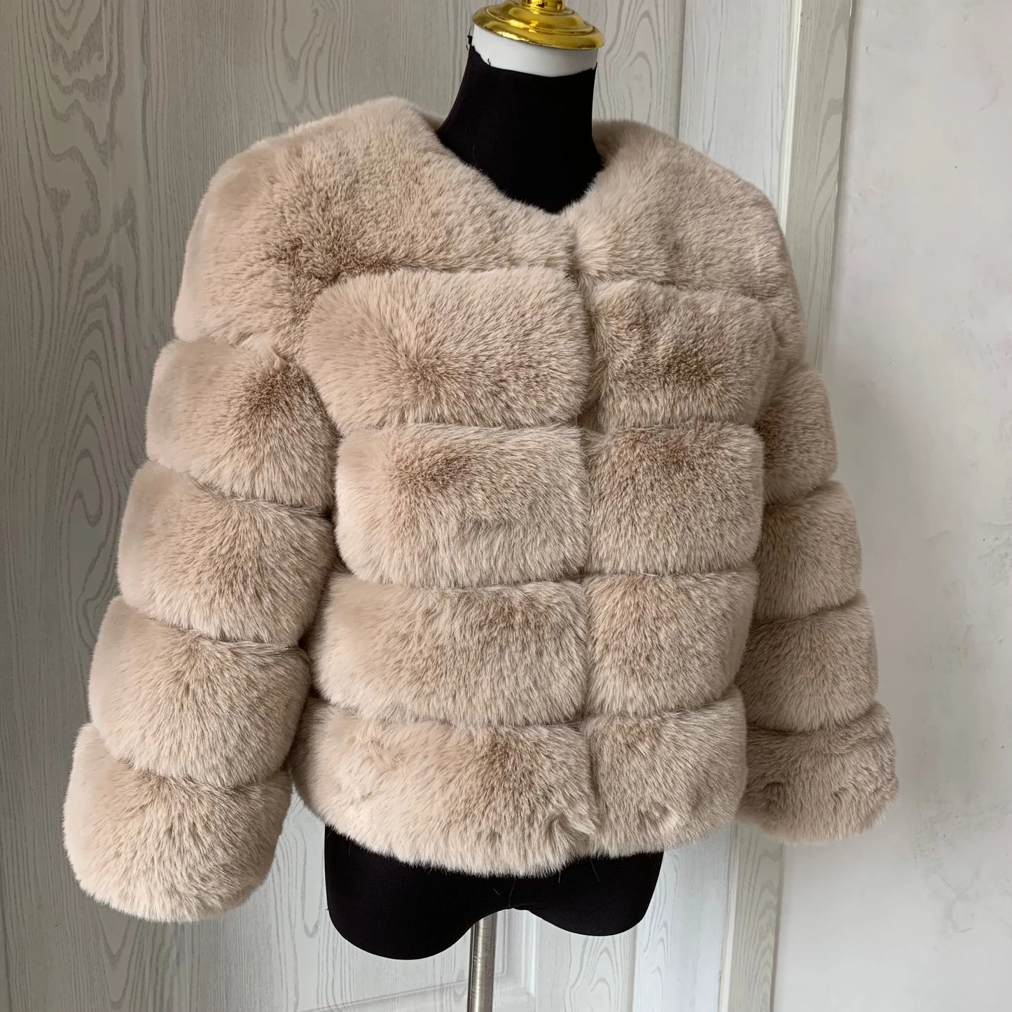 fox fur fluffy jacket