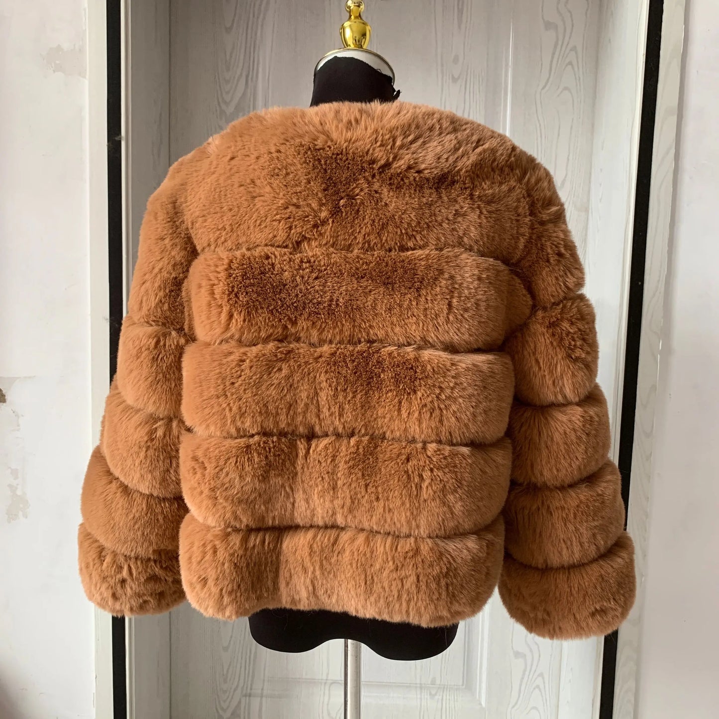 fox fur fluffy jacket