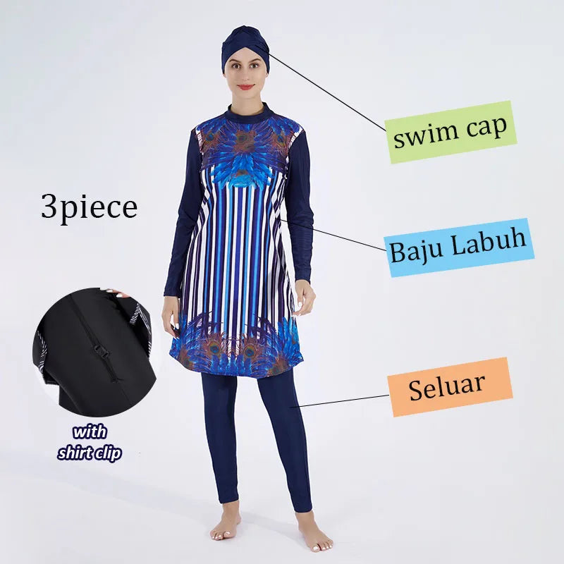 Queen 3/4 Pcs Burkini