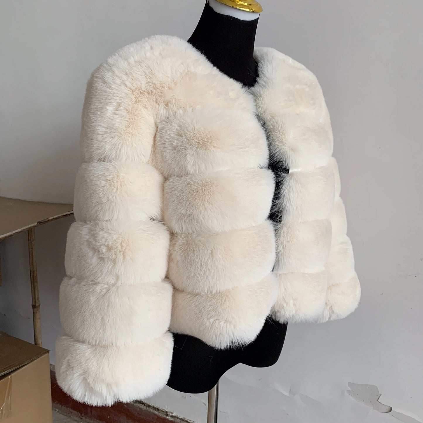 fox fur fluffy jacket