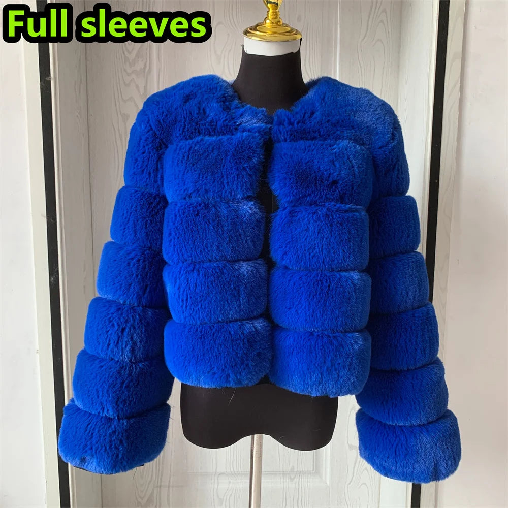 fox fur fluffy jacket
