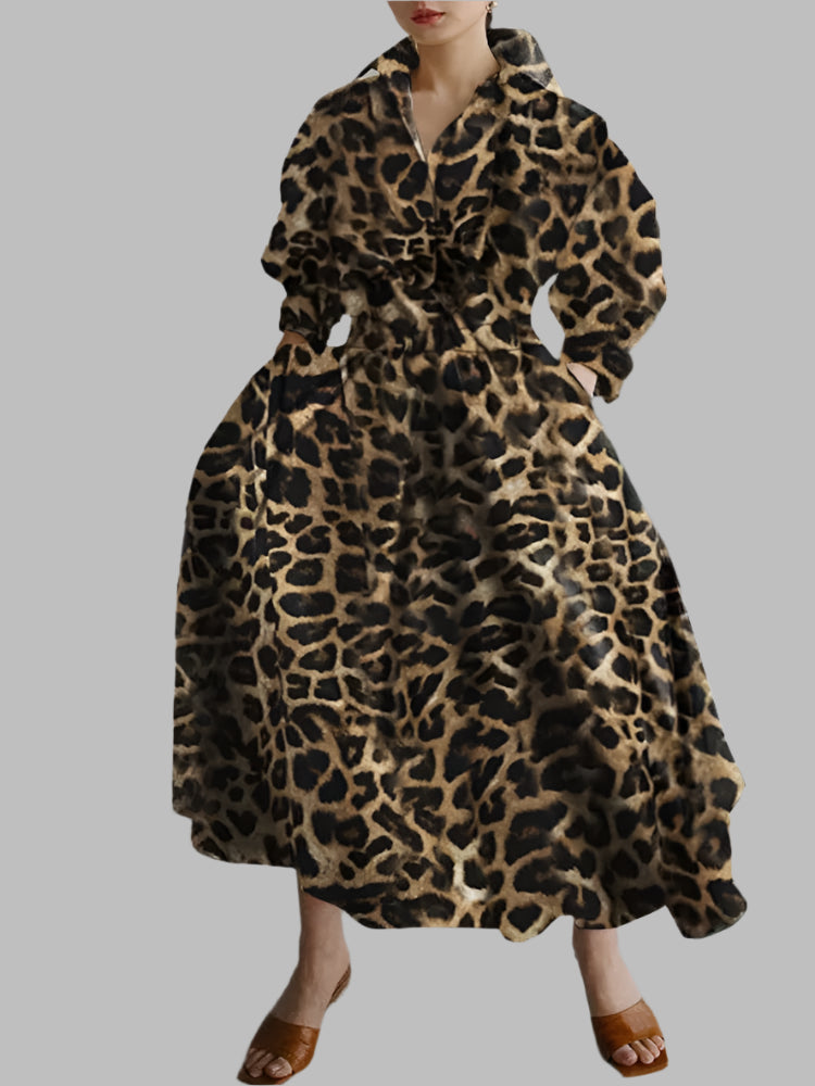 ZMEENNA Fashion Leopard Print Dress