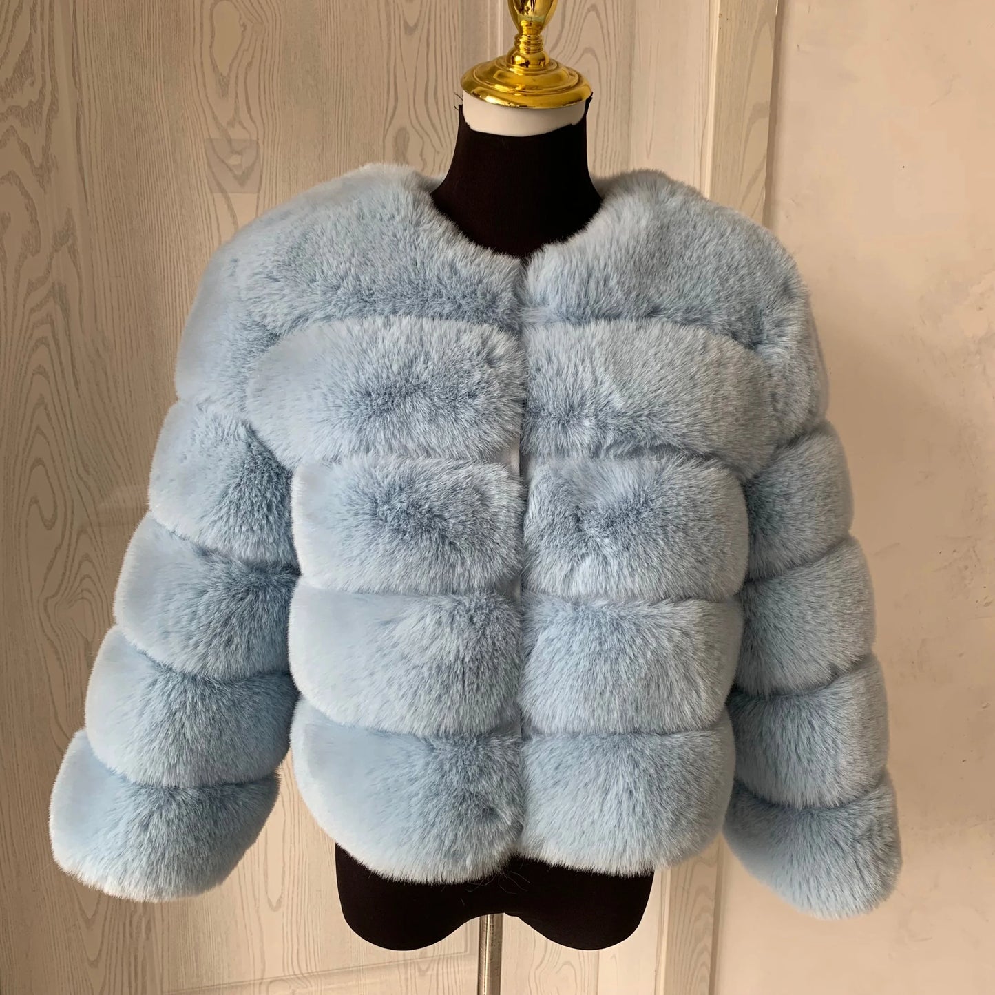 fox fur fluffy jacket