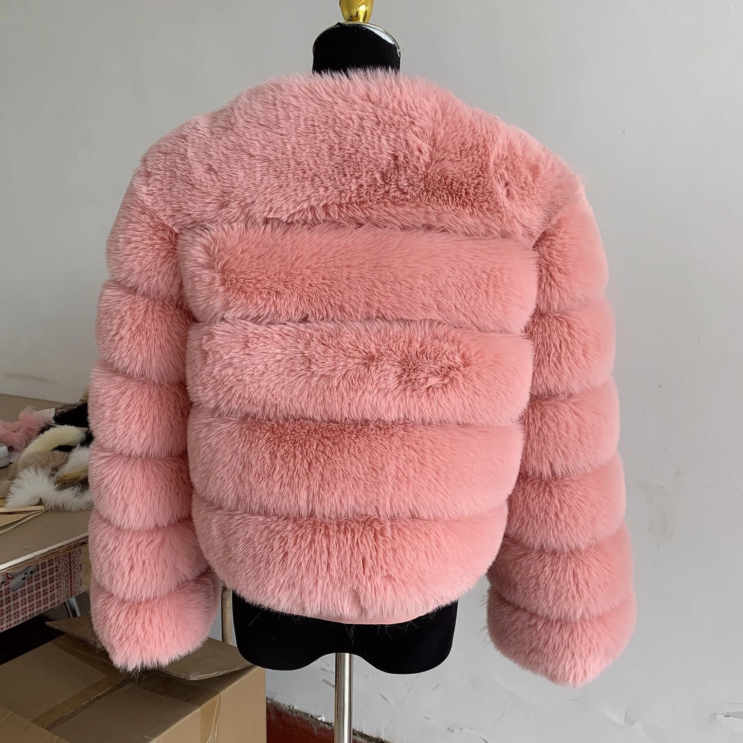 fox fur fluffy jacket