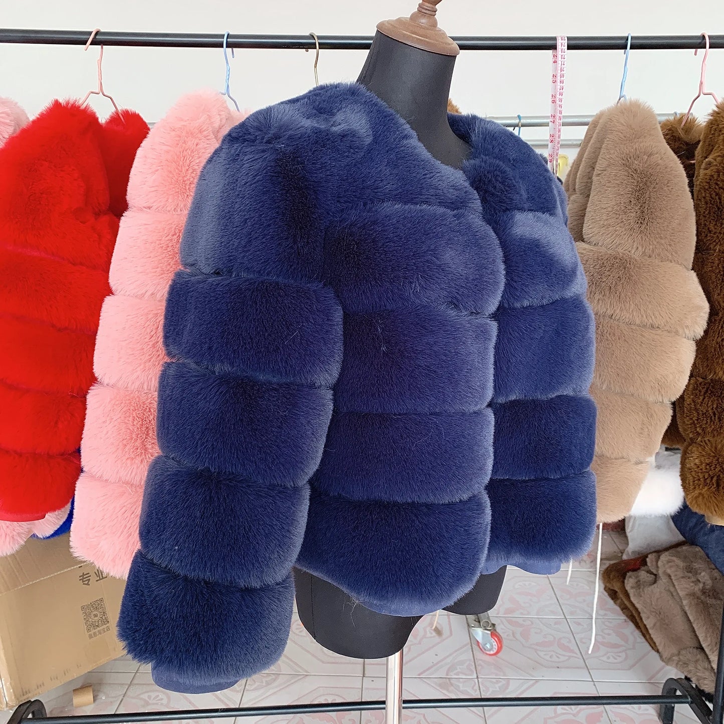 fox fur fluffy jacket