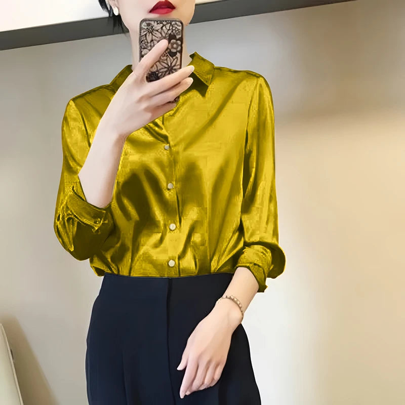 Kawther Satin Finish Shirts And Blouses