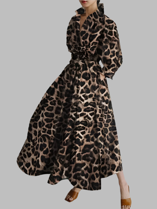 ZMEENNA Fashion Leopard Print Dress